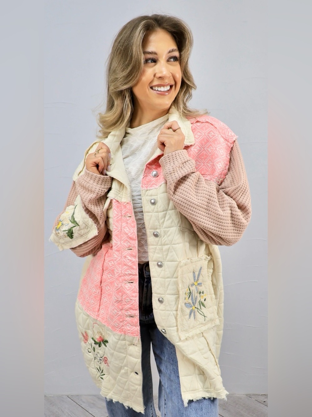 POL Floral Quilt Jacket size Small